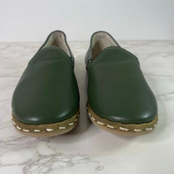 Sabah Denali Green Leather Slip On Loafers 38 - Picture 6 of 10